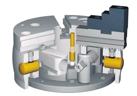 SCHUNK雄克剎車盤產(chǎn)品主要是種類繁多，已一個(gè)年產(chǎn)1000W片的企業(yè)，通常剎車盤型號(hào)在上千種。每次加工不同產(chǎn)品需要進(jìn)行卡爪的換爪。