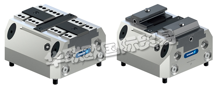 雄克二爪氣缸中的TANDEM系列氣動夾具可在受限空間內(nèi)實現(xiàn)高夾持力。廣泛的產(chǎn)品范圍，其中包括氣動夾具，具有標準夾爪行程、長行程、利用固定夾爪進行夾持、卡爪快換系統(tǒng)或感應式卡爪監(jiān)控，始終提供最適合您應用的產(chǎn)品。雄克二爪氣缸有極其緊湊的設計，高達 55 kN 的極高夾持力，夾持力可通過氣壓調節(jié)，中央機床側中央潤滑，標配為兩個爪接口。